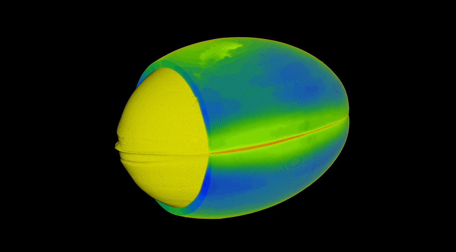 Visualization of micro-CT data of an oil capsule